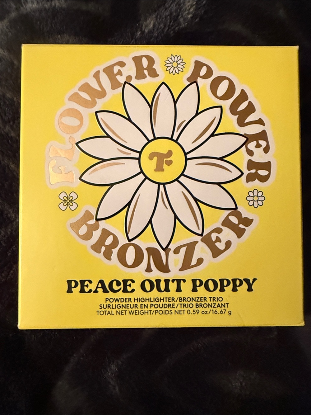 Flower Power Bronzer Trio in Bright Yellow Daisy Packaging